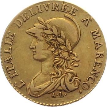Subalpine Republik Piermont 20 Francs Marengo L'AN 9 (1800)